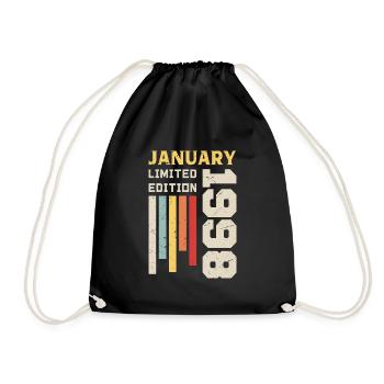 January 1998 - Birthday gift January 1998 - Drawstring Bag - black - Front