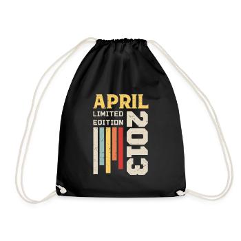 April 2013 - Birthday Gift April 2013 April - Drawstring Bag - black - Front