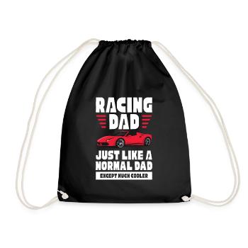 racing dad like normal except much cooler Design - Turnbeutel - Schwarz - Vorne