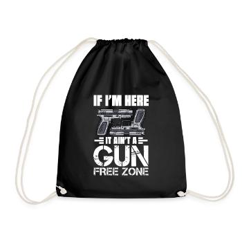 Si je suis ici, ce n’est pas une zone sans armes à feu - Sac de sport léger - noir - Devant