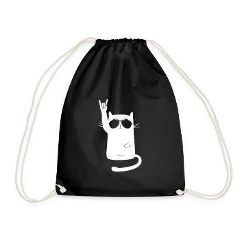 Metal Katze - Turnbeutel - Schwarz - Vorne