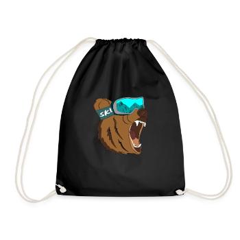 Ski Bear Rider Skier Ours De Neige Cadeau De Type Cool - Sac de sport léger - noir - Devant