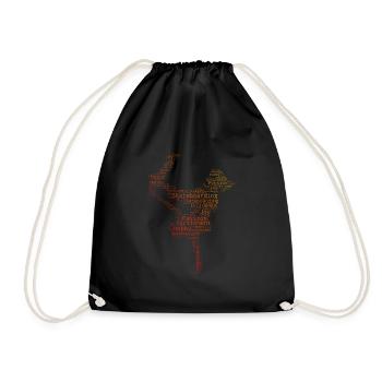 Skater Women Skateboarder Skateboarding Men - Drawstring Bag - black - Front