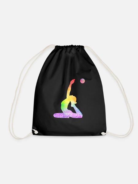 Rhythmische Sportgymnastik Ball RSG Geschenkidee - Turnbeutel - Schwarz