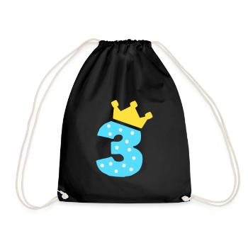 3 couronnes 3 anniversaire 3 ans - Sac de sport léger - noir - Devant