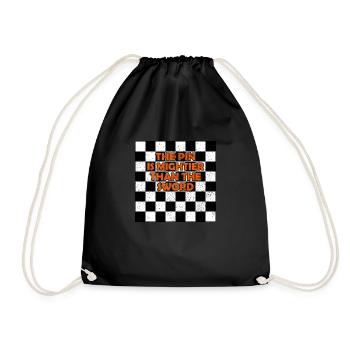Chess Player Master Chess Sayings - Drawstring Bag - black - Front