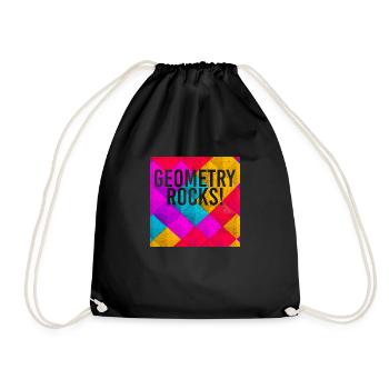 Geometry Rocks Funny Math Teacher - Turnbeutel - Schwarz - Vorne