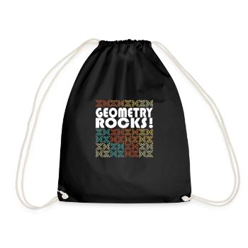 Geometry Rocks Funny Math Teacher - Turnbeutel - Schwarz - Vorne