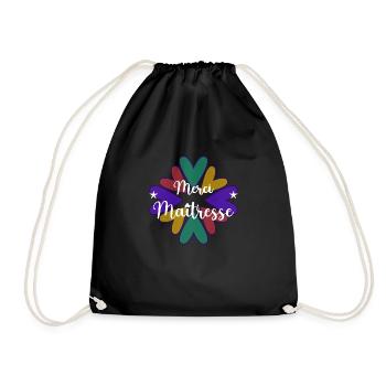 MAÎTRESSE. MAITRE. MERCI. MERCI MAÎTRESSE. ECOLE - Sac de sport léger - noir - Devant