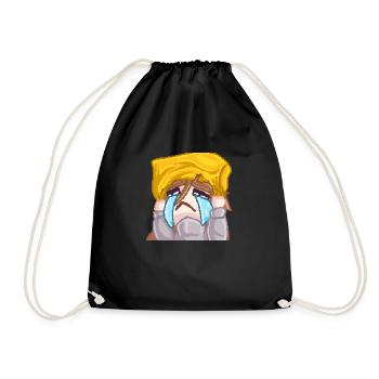 Ein Emote der Streamerin Pillowg1rl - Cry - Turnbeutel - Schwarz - Vorne