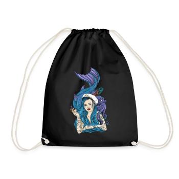 Captain Mermaid - Turnbeutel - Schwarz - Vorne