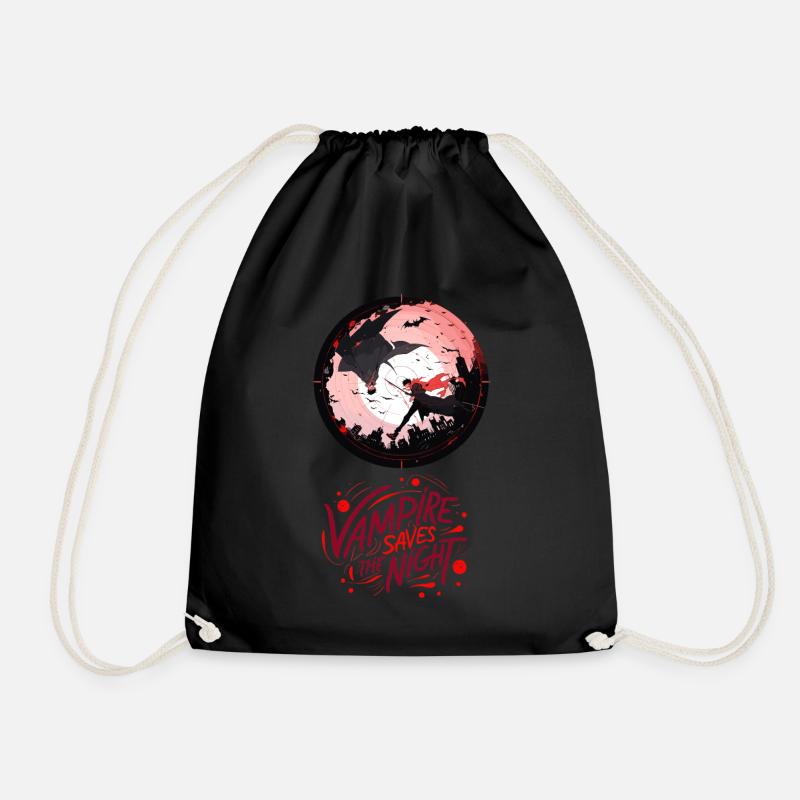 🌙 Vampire saves the Night - Der Antagonisten Held - Turnbeutel - Schwarz