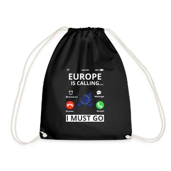 Drapeau Europe UE Euro Drapeau européen - Sac de sport léger - noir - Devant