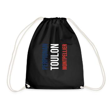 Perpignan - Toulon - Montpellier (France Trip) - Drawstring Bag - black - Front