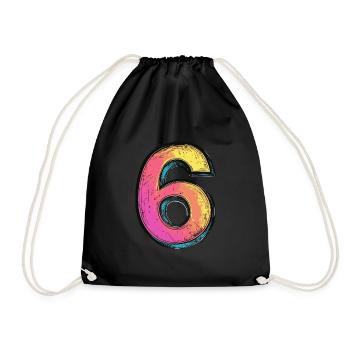 Bande dessinée à 6 chiffres - Sac de sport léger - noir - Devant