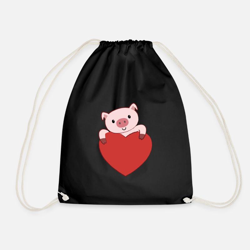 Pig Love - Turnbeutel - Schwarz