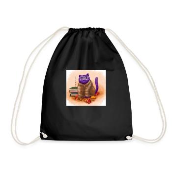 Chat d’automne - Sac de sport léger - noir - Devant