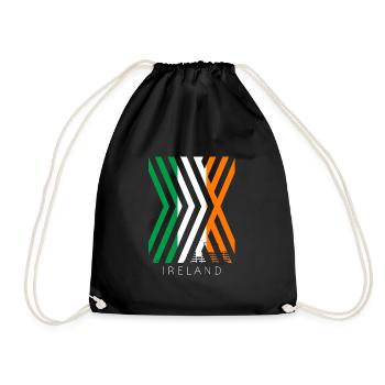 Ireland Flag Vintage Irish Flag Dublin - Drawstring Bag - black - Front
