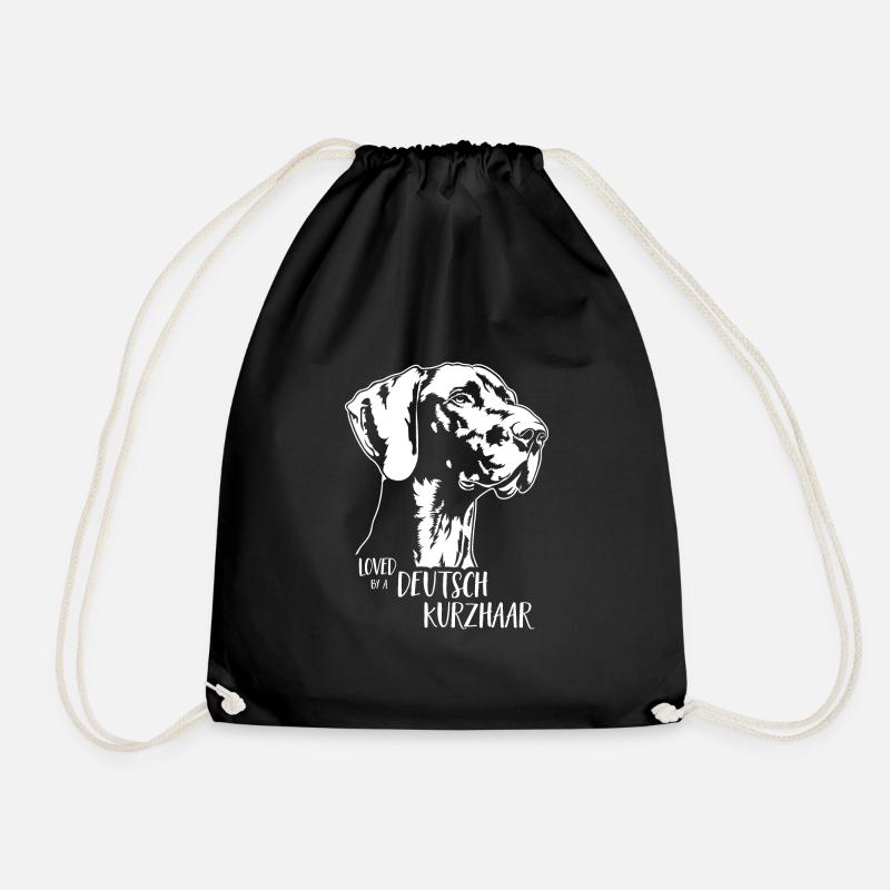 Loved by a Deutsch Kurzhaar Hunde Wilsigns - Turnbeutel - Schwarz