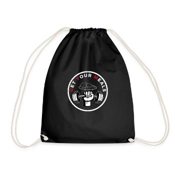 Get Your Meals | Gym - Turnbeutel - Schwarz - Vorne