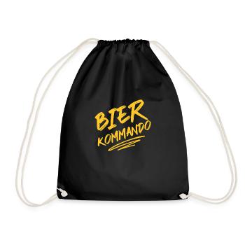 Bierkommando - Turnbeutel - Schwarz - Vorne
