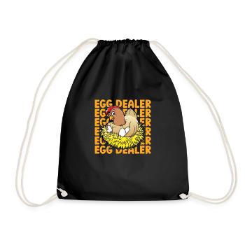 Egg Dealer Egg Farmer Chicken Lover - Turnbeutel - Schwarz - Vorne
