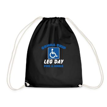 Leg Day Funny Handicap Workout Gym Amputé - Sac de sport léger - noir - Devant