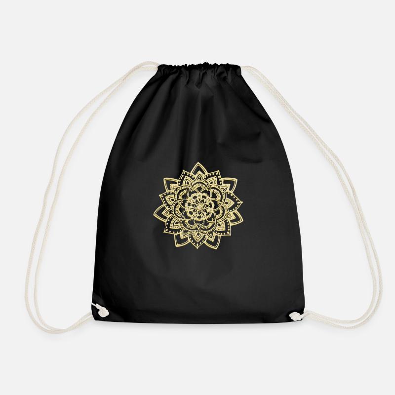GOLDENE MANDALA - Turnbeutel - Schwarz