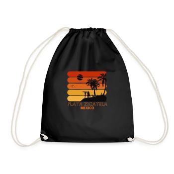 Surfing Vintage Playa Zicatela Beach Mexico Retro - Turnbeutel - Schwarz - Vorne