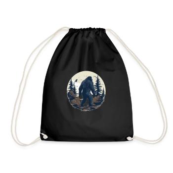 Sasquatch Mythe Cadeau Vintage Nature Bigfoot - Sac de sport léger - noir - Devant