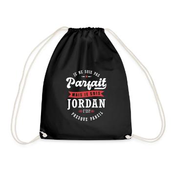 Jordan Parfait Cadeau prenom jordan - Sac de sport léger - noir - Devant