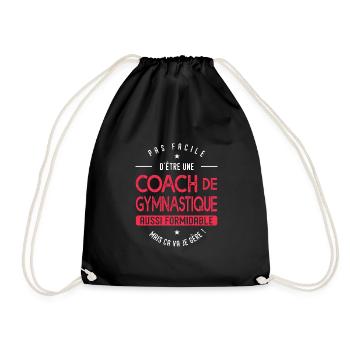 coach Gymnastique formidable cadeau humour gym - Sac de sport léger - noir - Devant