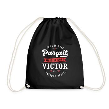 Victor Parfait Cadeau prenom victor - Sac de sport léger - noir - Devant