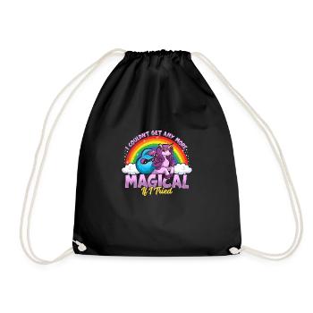 Licorne magique sirène Mernicorn Rainbow - Sac de sport léger - noir - Devant