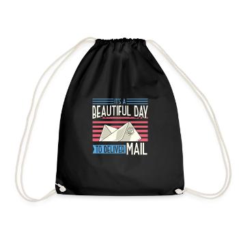 It's A Beautiful Day To Deliver Mail - Turnbeutel - Schwarz - Vorne