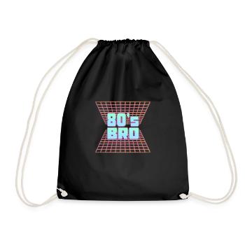 80s Bro 80's 90's Party - Turnbeutel - Schwarz - Vorne