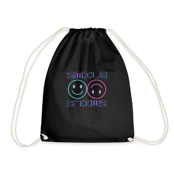 Smile color - Turnbeutel - Schwarz - Vorne
