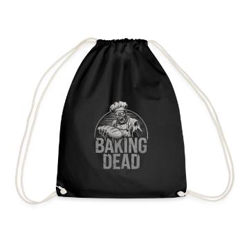 Baking Dead Zombie Baker Creepy Baker - Drawstring Bag - black - Front