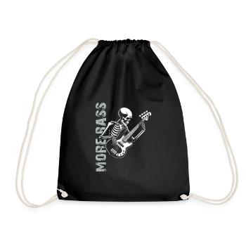 Plus Basse - Skeleton avec Basse - Sac de sport léger - noir - Devant
