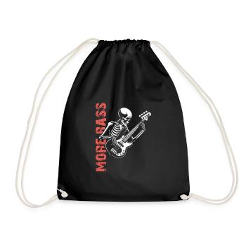 Plus Basse - Skeleton avec Basse - Sac de sport léger - noir - Devant