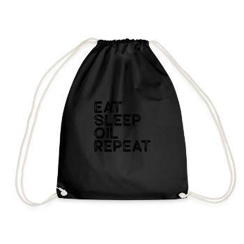Eat Sleep Oil Repeat Massagist - Drawstring Bag - black - Front