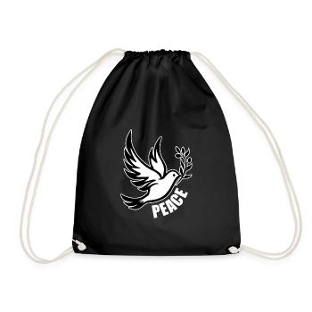 Peace - Drawstring Bag - black - Front