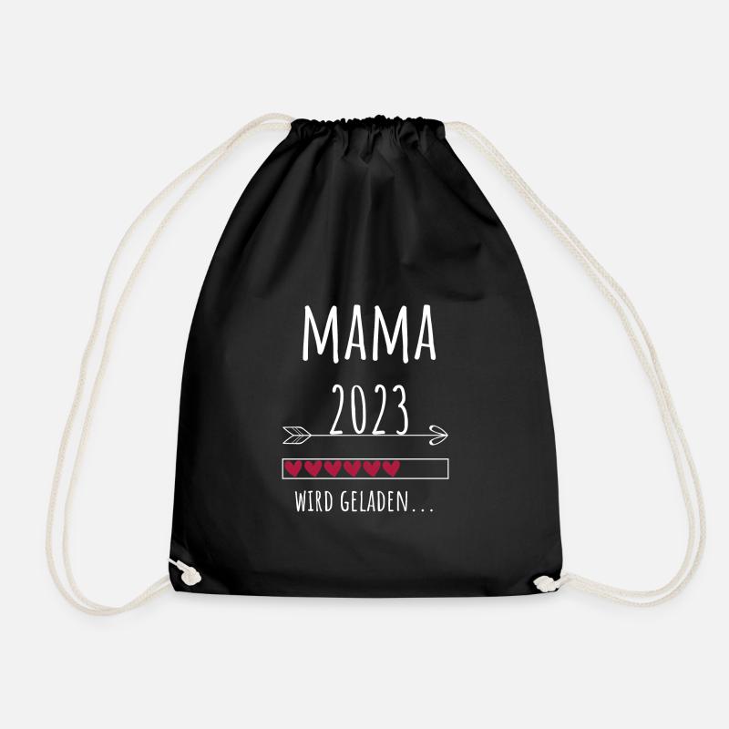 Mama 2023 Schwangerschaft Mutter Paare Geschenk - Turnbeutel - Schwarz