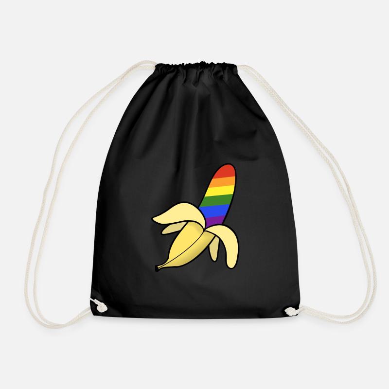 LGBTQ Pride Banane - Turnbeutel - Schwarz
