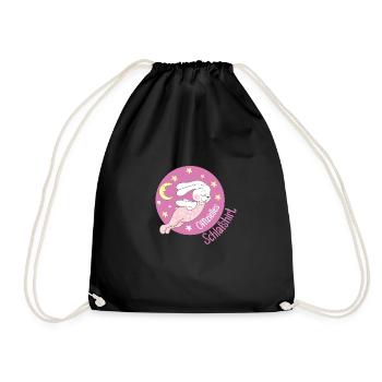 Hase Offizielles Schlafshirt Kinder Frauen - Turnbeutel - Schwarz - Vorne
