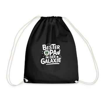 Bester Opa Galaxie UFO Geburtstag Vatertag - Turnbeutel - Schwarz - Vorne