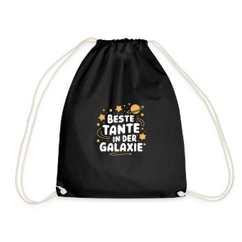 Beste Tante Galaxie T-Shirt Geburtstag Liebe - Turnbeutel - Schwarz - Vorne