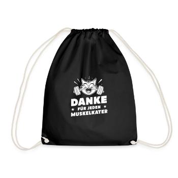 Danke Muskelkater Trainer Coach Dankeschön Lustige - Turnbeutel - Schwarz - Vorne