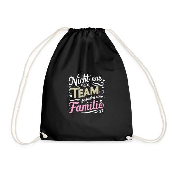 Nicht nur Team Familie Ruhestand Abschiedsgeschenk - Turnbeutel - Schwarz - Vorne