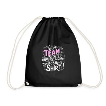Unvergessliches Team-Danke Shirt Rente Rentner - Turnbeutel - Schwarz - Vorne